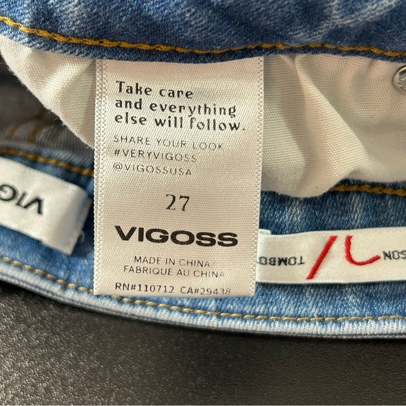 Vigoss Thompson Tomboy Jeans Denim Women's Skinny Distressed Blue Size 27 - Picture 4 of 7